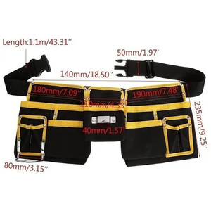 Custom <b>Carpenters</b> Garden <b>Tool</b> <b>Belt</b> Professional Electrical Construction Heavy Duty <b>Tool</b> Waist Bags - Product Image 5