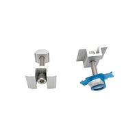 Kit de fixation solaire en aluminium, pince centrale pour panneau solaire, pince de fin de série de type U, résistante à la corrosion, pour système de montage de panneaux solaires