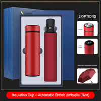 Nouvelle idée de produit : Coffret cadeau de luxe, parapluie intelligent automatique et bouteille d'eau avec affichage de la température, cadeaux promotionnels pour événements