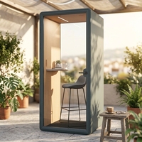 Cabine de bureau insonorisée modulaire portable en promotion – Mini-bureau individuel amovible facile à installer