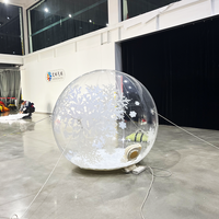 Boule de neige gonflable publicitaire transparente pour extérieur, décoration de Noël gonflable, durable et de qualité commerciale
