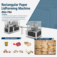 Machine automatique de formage de couvercles rectangulaires en papier à haute précision avec moteur et pompe Delta pour couvercles de contenants alimentaires jetables