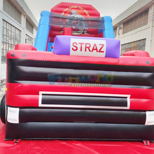 Castillos inflables comerciales para fiestas al aire libre, toboganes inflables con forma de camión de bomberos para niños. - Product Image 5