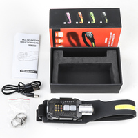 Sensor de movimiento, faro delantero de silicona, 9 modos, luz UV magnética fuerte, tipo C, USB, lámpara de cabeza LED con zoom, faro inductivo de haz ancho