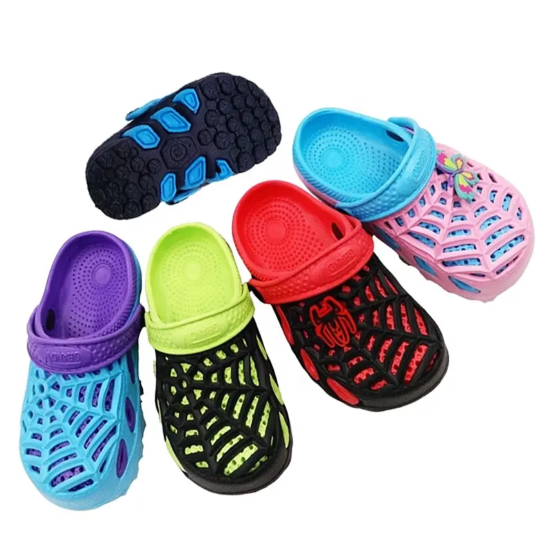 סין זול חדש מוצר מותאם אישית כפכפים ספיידרמן תיקון Eva גינה כפכפים נעליים לילדים סנדלי נעלי בית