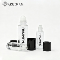 Flacon de parfum transparent ISO9001 approuvé SGS 5ml 10ml 15ml Contenant d'échantillon de voyage Bouteille à bille en verre avec logo personnalisé