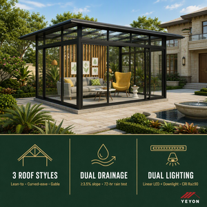 Yeyon OEM - Revestimiento de Vidrio Laminado de Seguridad Resistente a Huracanes, para Proyectos Comerciales, Residenciales, Terrazas Exteriores, Invernaderos - Product Image 3