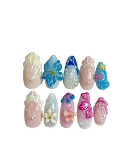 2025 nuevas <span class=keywords><strong>uñas</strong></span> de prensa francesas hechas a mano personalizadas 3D diseñador flor fresa almendra moda mujer manicura Decoración - Product Image 4