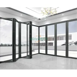 Porte pliante pour Restaurant Aluminium Vertical Acrylique Auto Aluminium Verre Portes Pliantes Philippines Quincaillerie