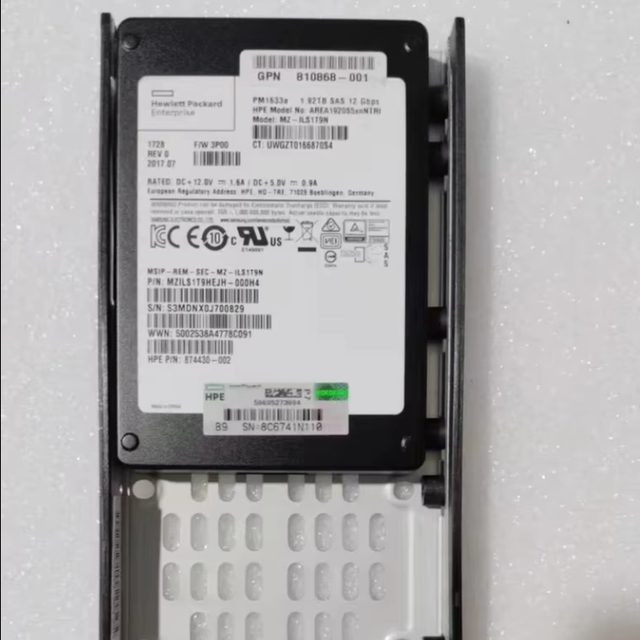 Enterprise Grade Solid State Drive PM1633a 1.92TB U.2 NVMe PCIe High-speed Read and Write Compatible with HPE DL380 Gen10
