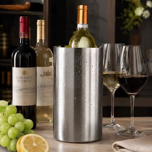 Custom Logo Party Gift 1.6L for Red Stainless Steel Double Wall Insulated Wine Chiller Bucket - Product Image 3