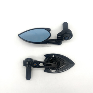 Rétroviseur de moto universel en alliage d'aluminium modifié, nouveau ABYDMOTO, verre bleu plat, réfléchissant, avant - Product Image 4