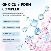 Sérum Visage Personnalisé OEM PDRN GHK-Cu Peptide de Cuivre Réparateur de Barrière Cutanée Éclaircissant Apaisant Anti-Dessèchement Fabrication OEM Personnalisée
