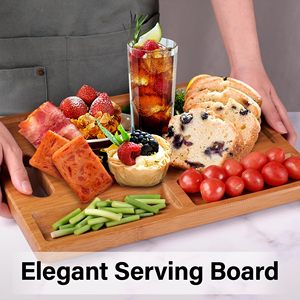 เขียงไม้ไผ่เป็นมิตรกับสิ่งแวดล้อมพร้อมช่องเก็บของในตัวและร่องน้ำผลไม้ปรับขนาดและโลโก้ได้ตามต้องการ - Product Image 2