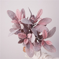 Feuillage Artificiel Minimaliste Style Forêt 36cm, Feuilles de Citron 'Bunny Ear' en Soie Plastique, pour Utilisation Intérieure/Extérieure à la Maison