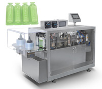 Machine de remplissage et de scellage de flacons ampoule en plastique à 2 têtes de remplissage de précision avec film PVC PET