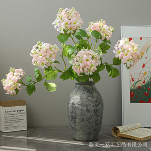 Fleur artificielle Yihua Floral Art, Hortensia double tête en soie, pour décoration intérieure, bouquet pour salon - Product Image 3