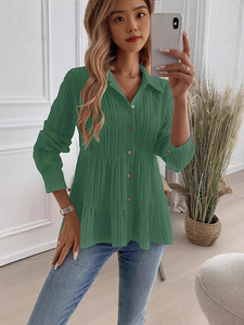 Nueva Camisa Casual de Primavera y Verano para Mujer, de Color Sólido, Moderna, Elegante y Versátil, de Manga Larga - Product Image 6
