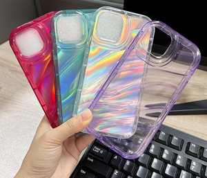 เคสโทรศัพท์มือถือลายคลื่นสีสันสดใสพร้อมการ์ดเลเซอร์สำหรับ iPhone 17 16 15 Pro Air 14 13 12อุปกรณ์เสริมฝาครอบป้องกัน - Product Image 3