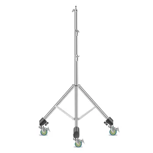 Accessori per Studio Fotografico, Stativo per Luci in Acciaio Inossidabile con Ruote - Product Image 1