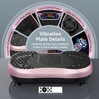 Plateforme vibrante électromagnétique verticale en ABS or rose pour usage domestique, 1 à 120 niveaux, écologique, pour une combustion facile des graisses