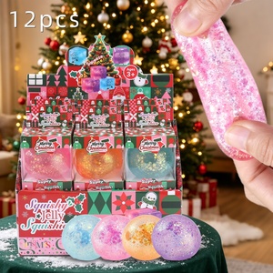 Cross-border New Christmas Gold-<b>dust</b> Ball Malt Candy Squishy Stress-relief Toy Venting Bouncy Halloween Decoration Thermoplastic - Product Image 1