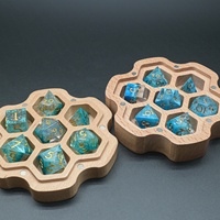 Prix d'usine – Nouvel ensemble de dés polyédriques uniques en résine turquoise avec feuille d'aluminium pour jeux de rôle (RPG/DND)