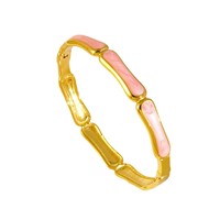 Bracelet à maillons en bambou effet goutte d'huile, nouveau modèle très demandé - Design simple et unique, bracelet géométrique 18 carats, ne se décolore pas