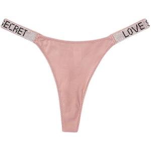 ホットトーン下着Tパンツビクトリア秘密ラインストーン女性用エクササイズヒップリフトローウエストハイスリットファッション女性セクシー - Product Image 3