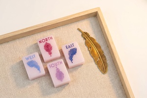 Fichas de Mahjong de Acrílico Duradero de Lujo The Botanical Line Paris Pink 2.0 - Product Image 3