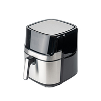 Offre Spéciale écran tactile numérique intelligent 6.5L 1700W cuisson saine sans huile support antiadhésif minuterie contrôle de la température friteuse à Air noire