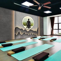 Revêtement mural pour club de santé, papier peint de fond pour studio de yoga, nouvelle décoration murale moderne de luxe imperméable non tissée pour salle de danse