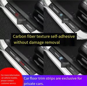 Autocollant de protection de porte en fibre de carbone pour voiture, protection anti-collision de la pédale, autocollant de bande de seuil - Product Image 2