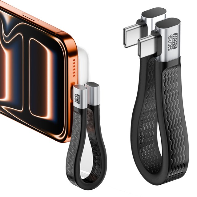 USB C to USB C Cable 240W PD3.1, USB4 80Gbps, 8K 60Hz, Flexible FPC Short Cable, Compatible with Laptop, Phone,Devices