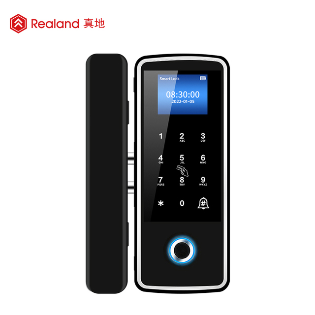 Realand ZDL808H Electronic Digital Biometric Smart Lock Support APP Fingerprint Keyless Lock for Different Glass Doors