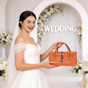 Bolsas para Regalos de Boda para Invitados con Logotipo, Bolsa de Regalo Elegante de Cuero PU, Bolsa de Regalo al por Mayor, Bolsa de Mano Plegable Grande <span class=keywords><strong>AV01</strong></span> - Product Image 5