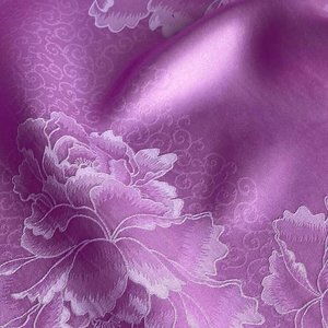 경쟁력있는 가격 부드러운 느낌 우아한 꽃 디자인 실크 자카드 원단 레이디 클래식 의류 잠옷 의류 - Product Image 2