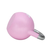 Kettlebell de compétition Shandong Pink 8 kg, poignée en acier chromé, surface mate et brillante, gravure de logo personnalisé, adapté aux débutants
