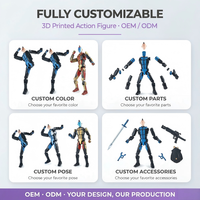 Figurine articulée Mecha Knight inspirée des jeux virals, imprimée en 3D FDM, avec articulations dynamiques, vente en gros OEM ODM
