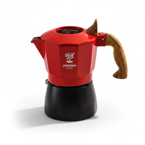 Juego de Cafetera <span class=keywords><strong>Moka</strong></span> Moderna de <span class=keywords><strong>7</strong></span> Piezas con Doble Válvula, Juego de Café Portátil con Estufa Eléctrica de Cerámica y Molinillo Eléctrico para Preparar Café - Product Image 1