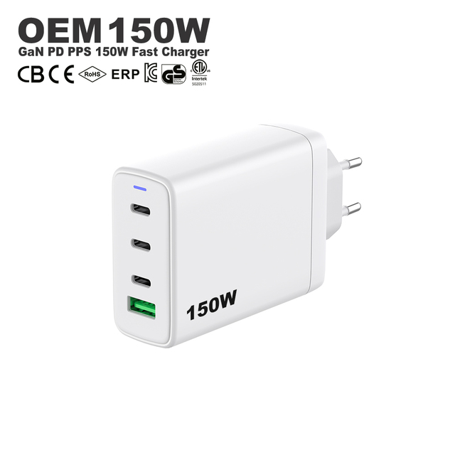 150W GaN Fast Charger Type c 4 Port USB C Charger 140W Laptop Charger PD3.1 PPS Multi Port Wall Charger USB C Power Adapter