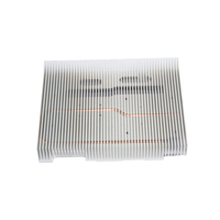 Dissipateur thermique en aluminium extrudé sur mesure avec tube thermique riveté pour le refroidissement électronique
