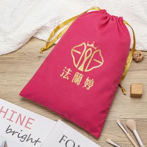 Personalized Cotton Canvas Fabric Muslin Bag Customize Organic Canvas Cotton Drawstring Bags - Product Image 4