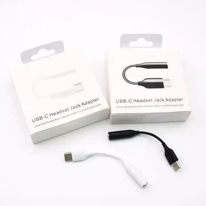 Type C to 3.5 Jack Earphone USB-C Type C to 3.5mm Headphone AUX Adapte