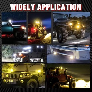 LED Auxiliary <b>Light</b> Projector Work Lamp White Yellow Beam Motorcycle Off Road Driving <b>Light</b> - Product Image 4
