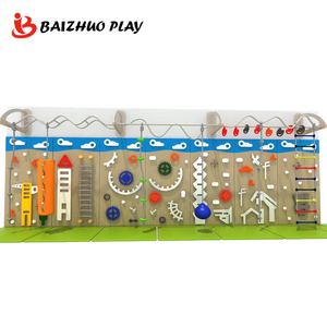 Senso di sviluppo fisico della scuola materna dell'interno della parete rampicante della stanza dei bambini della parete rampicante di plastica del PE - Product Image 3