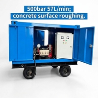 Nouvelle machine de nettoyage à haute pression par hydrojet 15 gpm 500 bar pour le nettoyage des murs de tunnels et l'abrasion du béton