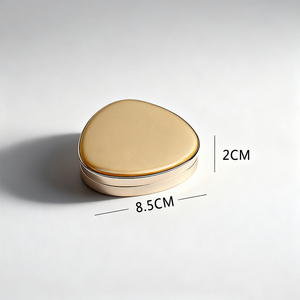 Scatola di polvere compatta all'ingrosso oro con specchio scatola di polvere compatta testurizzata di fascia alta - Product Image 2
