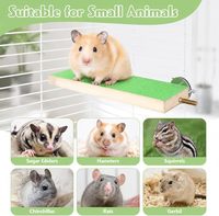 4 Pièces Jouet Plateforme d'Escalade pour Petits Animaux, Jouet en Bois pour Gratter les Pattes, Accessoire de Cage pour Rat, Hamster, Petaur d'Inde