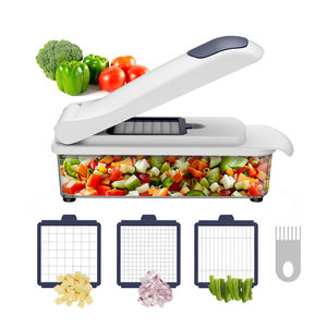 Picador <span class=keywords><strong>Manual</strong></span> de Verduras de Plástico, Cortador de Frutas Multiusos, Rebanador <span class=keywords><strong>Manual</strong></span> de Cebolla para Frutas y Verduras - Product Image 3